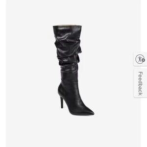 Journee Collection Black Heeled Boots